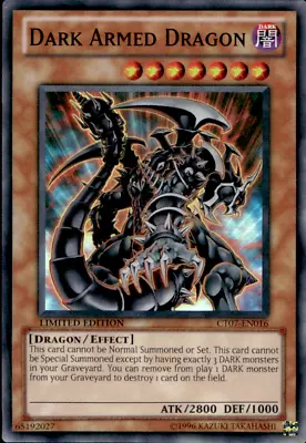 DARK ARMED DRAGON CT07-EN016 SUPER RARE LIMITED ED YuGiOh • £2.09