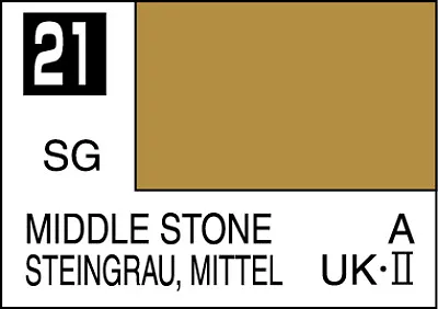 Mr. Hobby Mr. Colour - 021 - Middle Stone 10ml Acrylic Model Paint • £1.99