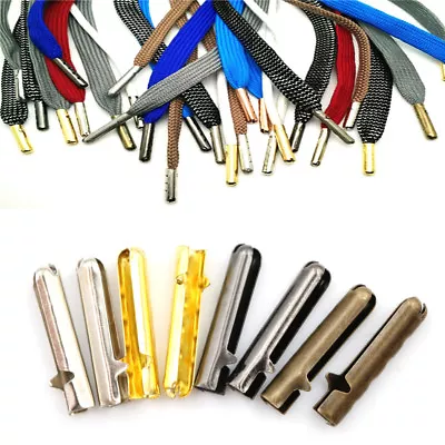 10x Metal DIY Shoelaces Repair Shoe Lace Tips Replacement End Shoelaces Craf S1 • £2.63