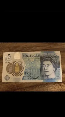 UK British 5 Pound Banknote. U Kingdom  5 Pounds Single Bill. Queen England. Cir • $14.88