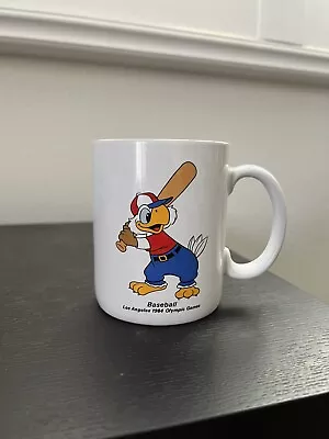 Vintage Los Angeles 1984 Olympic Games Baseball Coffee Mug Sam The Eagle • $14