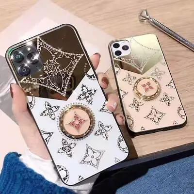 Bling Print Bag Glitter Diamond Mirror With Holder Stand Phone Case Q9D6 • $16.46