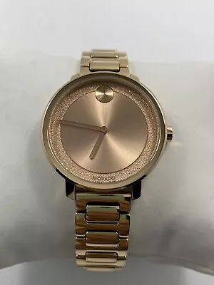 Movado Bold SWISS Quartz Rose Gold PVD Stainless Steel Ladies Watch 3600503 • $189.95