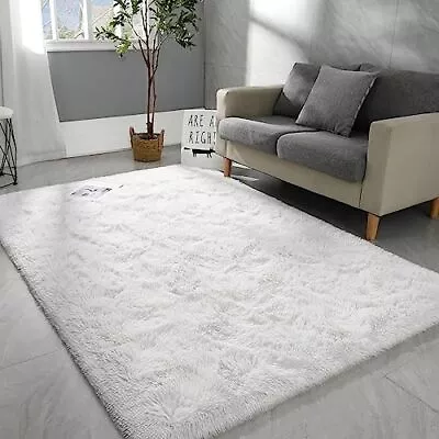6x9 Large Area Rugs For Living Room Super Soft Fluffy Modern 6x9 Feet Ivory • $95.43