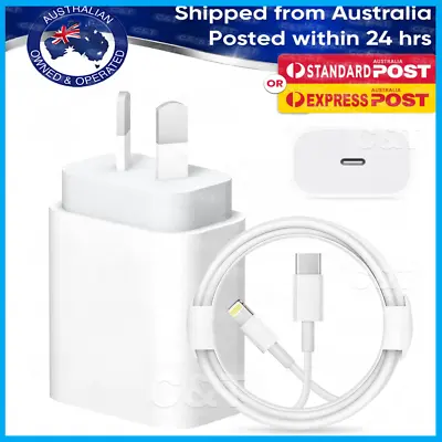 $14.22 • Buy 20W USB Type-C Wall Adapter Charger Fast PD Power For IPhone Cable 14 13 12 Pro