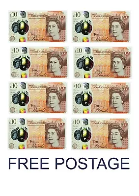 £10 Edible Money 10 Pounds Cupcake Banknotes Cake Topper Icing/wafer Free P&p • £2.49