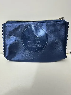 Estee Lauder Metallic Blue Carousel Makeup Bag Only Bonus New Scalloped Edges • $7.99