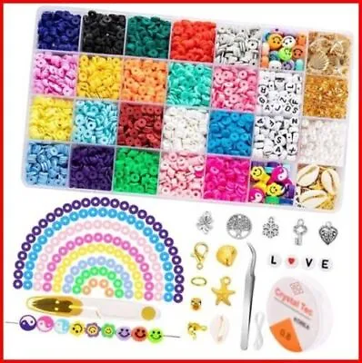 £9.39 • Buy 5000pcs Jewelry DIY Kit Clay Spacer Beads Bracelet Making Ceramic Colorful Beads