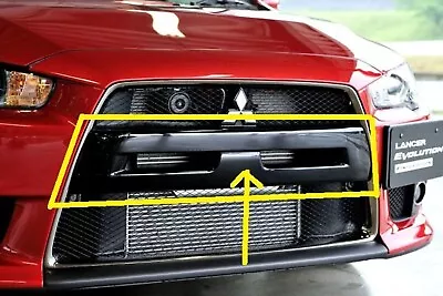 EVO10 Final Edition Genuine Front Grill Bar Gross Black CZ4A Lancer X Mitsubishi • $520.99