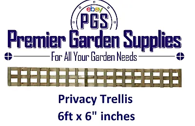 6 X 6inches Heavy Duty Privacy Squared Trellis Fence Topper Lattice Wood • £12
