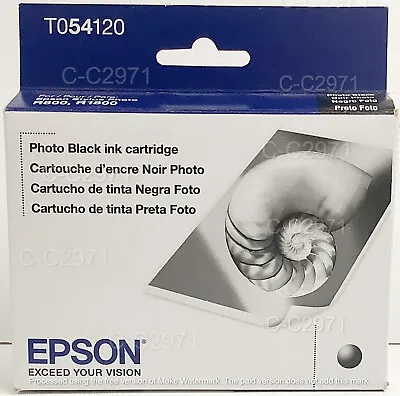Epson Stylus Photo Black Ink T054120 R800 R1800 8/23 1/23 7/22 NEW • $8.75