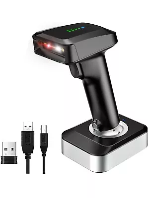 2D QR  Wireless Barcode Scanner With Charging Base Barcode Reader Scanner  ￼ • $20.99