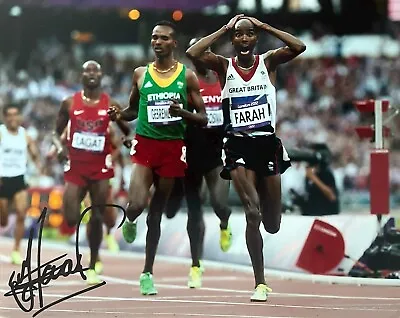 Mo Farah Signed 10x8 Pre-Print London 2012 Olympics Photo - Athletics - • £3.99