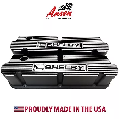 Ford SMALL Block 351 Windsor Pentroof CS Shelby Black Valve Covers - Finned • $295