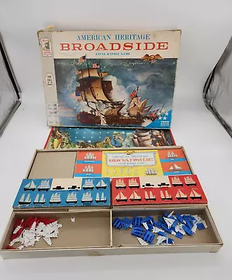 Vtg Naval Battle Board Game Milton Bradley American Heritage Broadside Made USA • $39.99