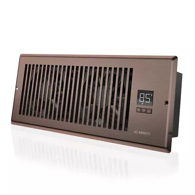 Quiet Booster Fan W/ Thermostat Control. Heating Cooling AC Vent 4  X 12  Bronze • $39.99