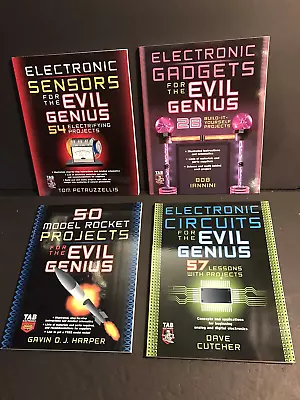 Electronic Sensors EVIL GENIUS Projects Model Rockets Circuits Gadgets TAB Lot • $15.99