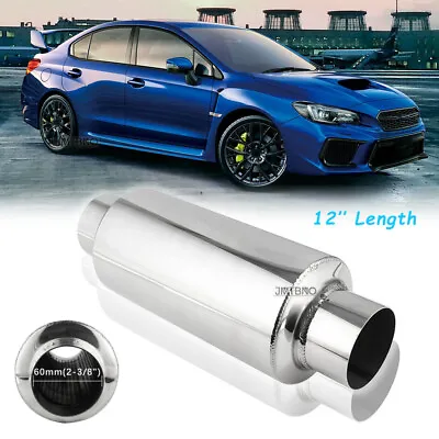 2.5  In/Outlet Exhaust Muffler Resonator Deep Tone 12'' Long For Subaru WRX STI • $55.84