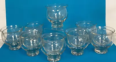 Set Of 8 Vintage Colony Glass Icer Liner Shrimp Cocktail 16 Pieces Original Box • $50.40