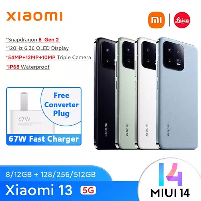 Xiaomi Mi 13 Snapdragon 8 Gen 2 5G 67W HyperCharger 12+256GB 54MP Leica Camera • $991.77