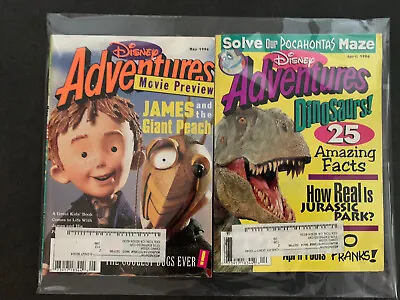 Lot Of 2 * Disney Adventures Magazine * 1996 * April May ￼ * #DA-L296-AM • $16.99