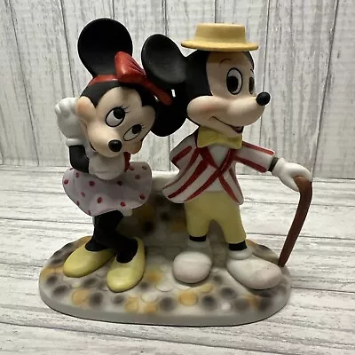 Vintage Disney Mickey And Minnie Mouse In Love~ Ceramic Bisque Figurine Read • $19.97