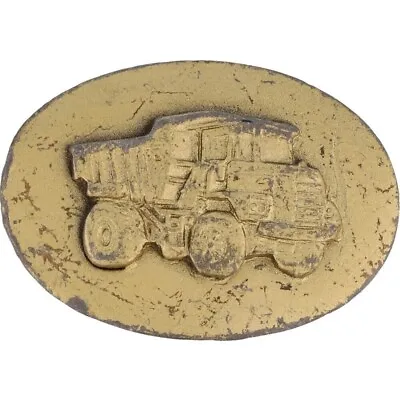 Dump Mack Truck Garbage Trash Man Sanitation Worker 1970s Vintage Belt Buckle • $25