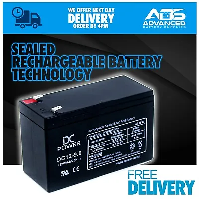 12v 7Ah / 9Ah  Lead Acid Rechargeable Battery For Kids Ride On Cars DC 12v 9ah • £18.95