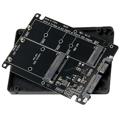 2 In 1 M.2 NGFF B-Key & MSATA SSD To SATA 3.0 Adapter Converter Case Enclosure • $13.80
