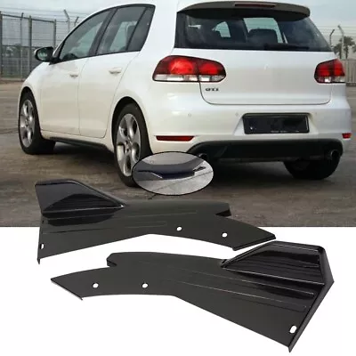 Gloss Black Rear Bumper Splitter Diffuser Canard Body Kit For VW Golf MK6 MK7 R • $46.15