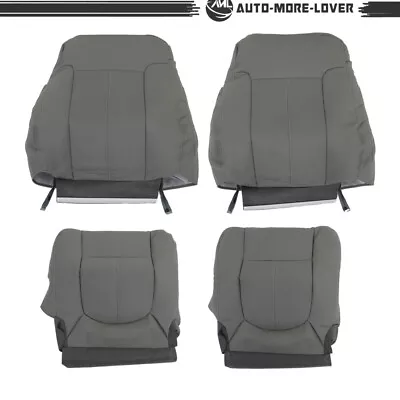 Front Seat Cover Gray Leather For Ford F250 F350 F450 F550 Lariat 2011 2012-2016 • $110.42