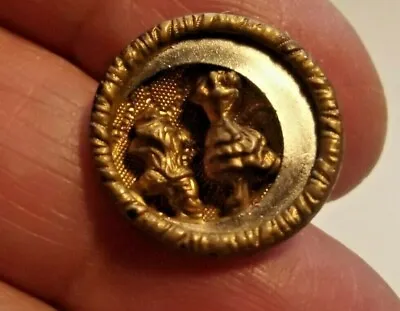 Victorian Pierot And Pierette Opera Button (1594) • $10