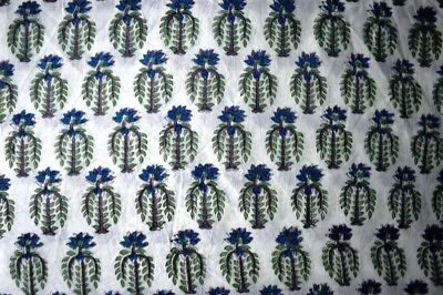 P_039 Hand Block Indian Floral Print Voile Vintage 100%Cotton Fabric 100 Yard • $371.99