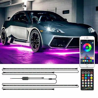 MICTUNING RGB LED Strip Under Car Tube Underglow Underbody System Neon Light Kit • $27.89