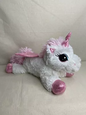 Little Unicorn Soft Plush Comforter Toy 15  Long Lying Down Cuddly Teddy Bear • £8.99