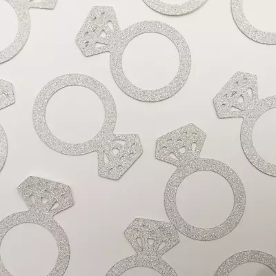 $6.95 • Buy Diamond Ring Silver Party Decor Craft Confetti