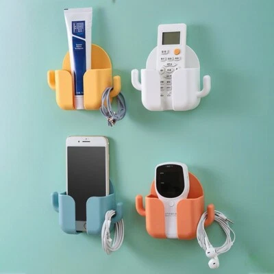 £3.79 • Buy Wall Mounted Mobile Phones Charging Holder Organizer Storage Box Bed Side Shelf