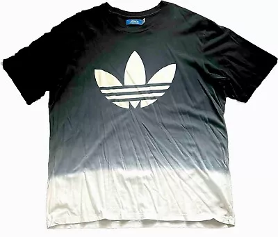Adidas Originals Big Trefoil OmbrÉ Cotton Tee Black/gray/white Mens Size Xxl • $39