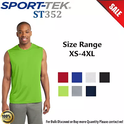 Sport-Tek ST352 Mens Sleeveless Dri-Fit Competitor Moisture Wicking T-Shirt • $11.87