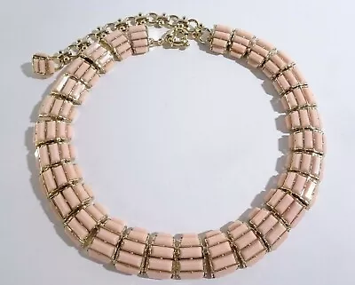 $24 • Buy J.Crew Women's Cabochon Graduated Rectangle Bubble Necklace NWOT 145 Peach GOLD