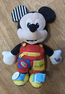 Disney Baby Mickey Mouse Baby Sensory Interactive Abilities Soft Plush Toy • £5.99