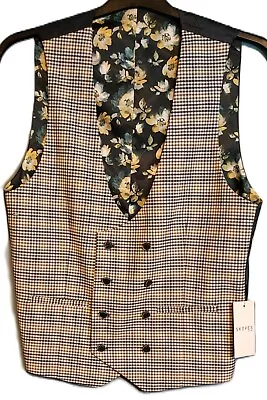 Skopes- Plaid- Checked Waistcoat- Size 38R New Without Tags-Sturridge D/Breasted • £19