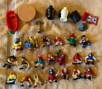 Vintage 1994 ~ LOT Of 28 ~ Fisher-Price Great Adventures Pirate Figures • $59.95