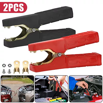 2PCS Automotive Alligator Battery Clamps 500 Amp Heavy Duty Charger Clips Tool • $12.98