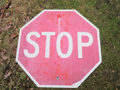 Authentic Retired STOP Sign Traffic Control DOT Sign Shield 30 X 30 • $35