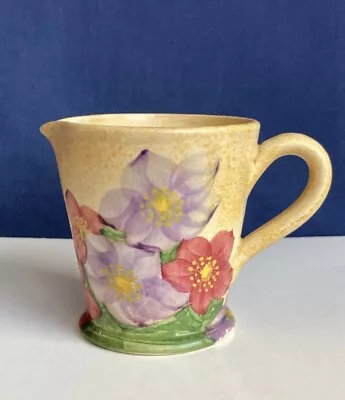 Vintage E. RADFORD Burselm 1930s Art Deco Creamer / Jug Hand Painted Flowers • £14