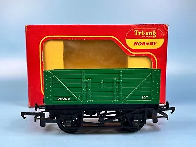 Tri-ang Hornby R10 Green 7-plank Open Wagon 'w1005' Unused/old Stock • £8