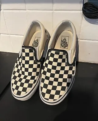 Vans Classic Slip-On Checkerboard Loafer Skate Shoes Size 5 • £20