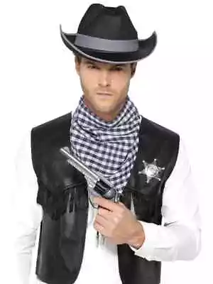 Western Kit Waistcoat Texas Cowboy Sheriff Wild West Rodeo Men Costume Accessory • $44.50