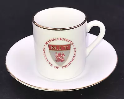 MIT Massachusetts Institute Of Technology  Crest Ceramic Demitasse Cup W/ Saucer • $24.99